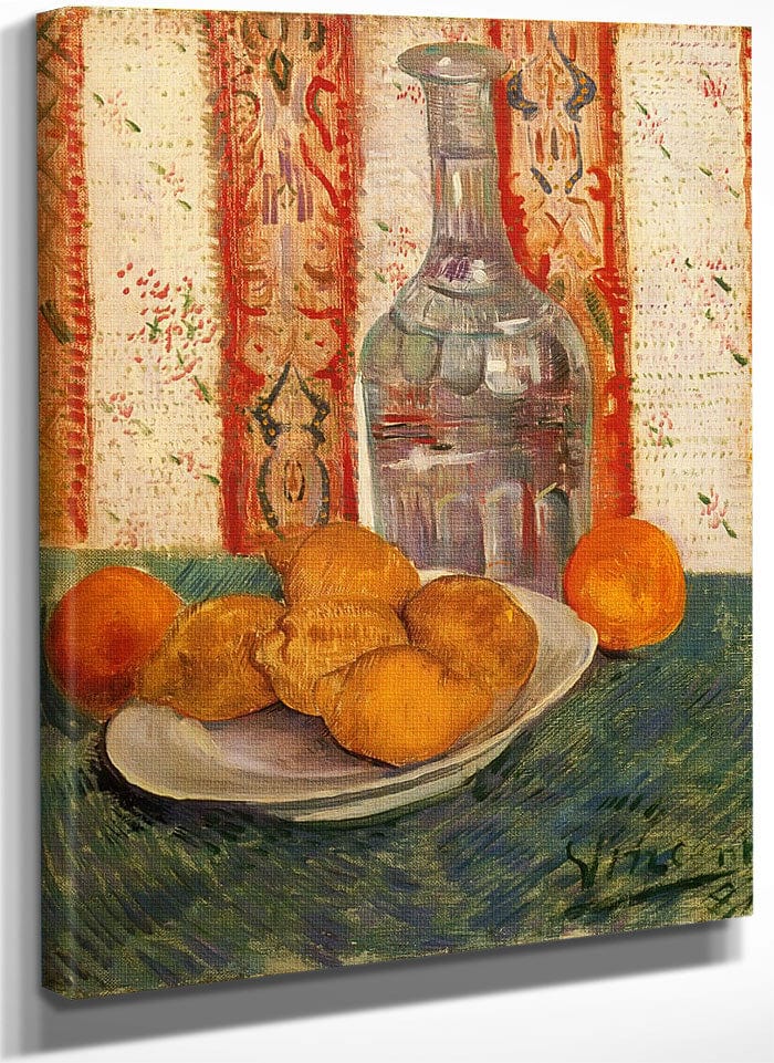 Still Life With Carafe And Lemons By Vincent Van Gogh Fine Art Print
