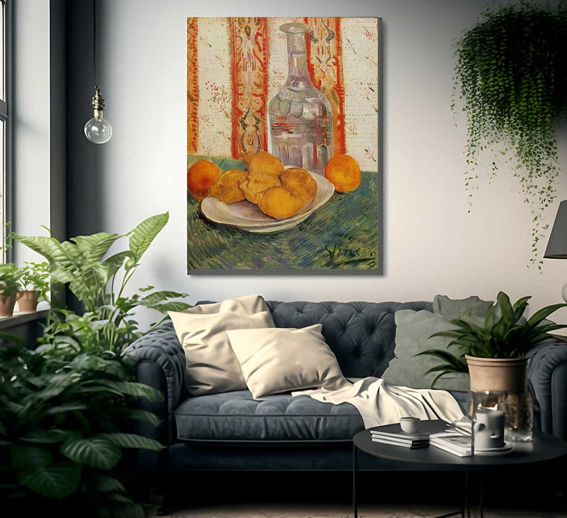 Still Life With Carafe And Lemons By Vincent Van Gogh Fine Art Print