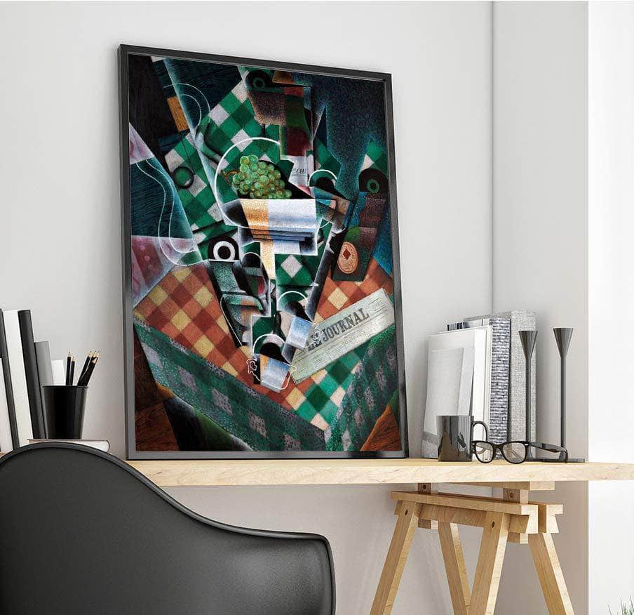 Still Life With Checkered Tablecloth Painting Juan Gris Canvas Art Fine Art Print