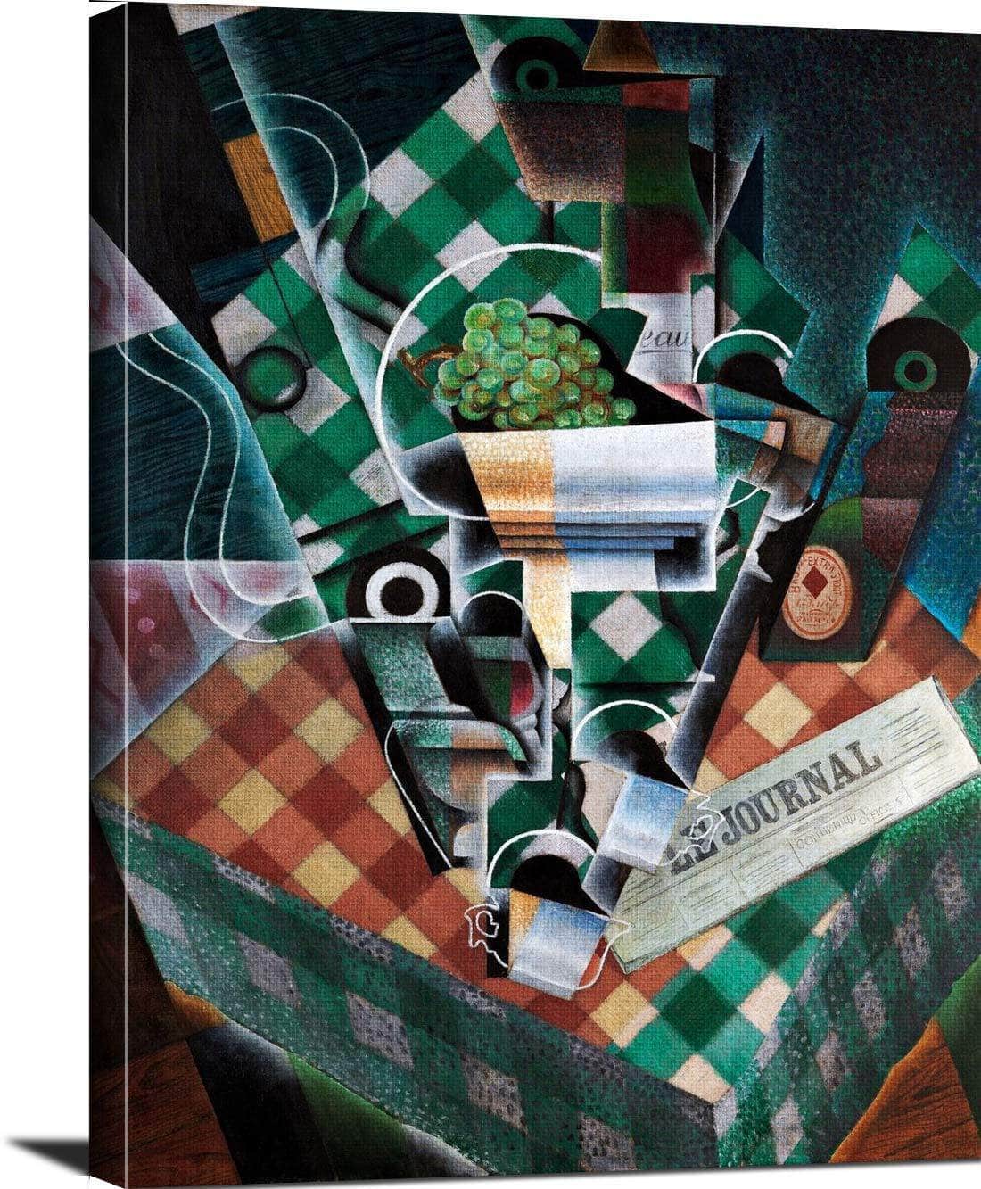 Still Life With Checkered Tablecloth Painting Juan Gris Canvas Art Fine Art Print
