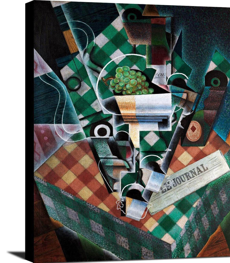 Still Life With Checkered Tablecloth Painting Juan Gris Canvas Art Fine Art Print