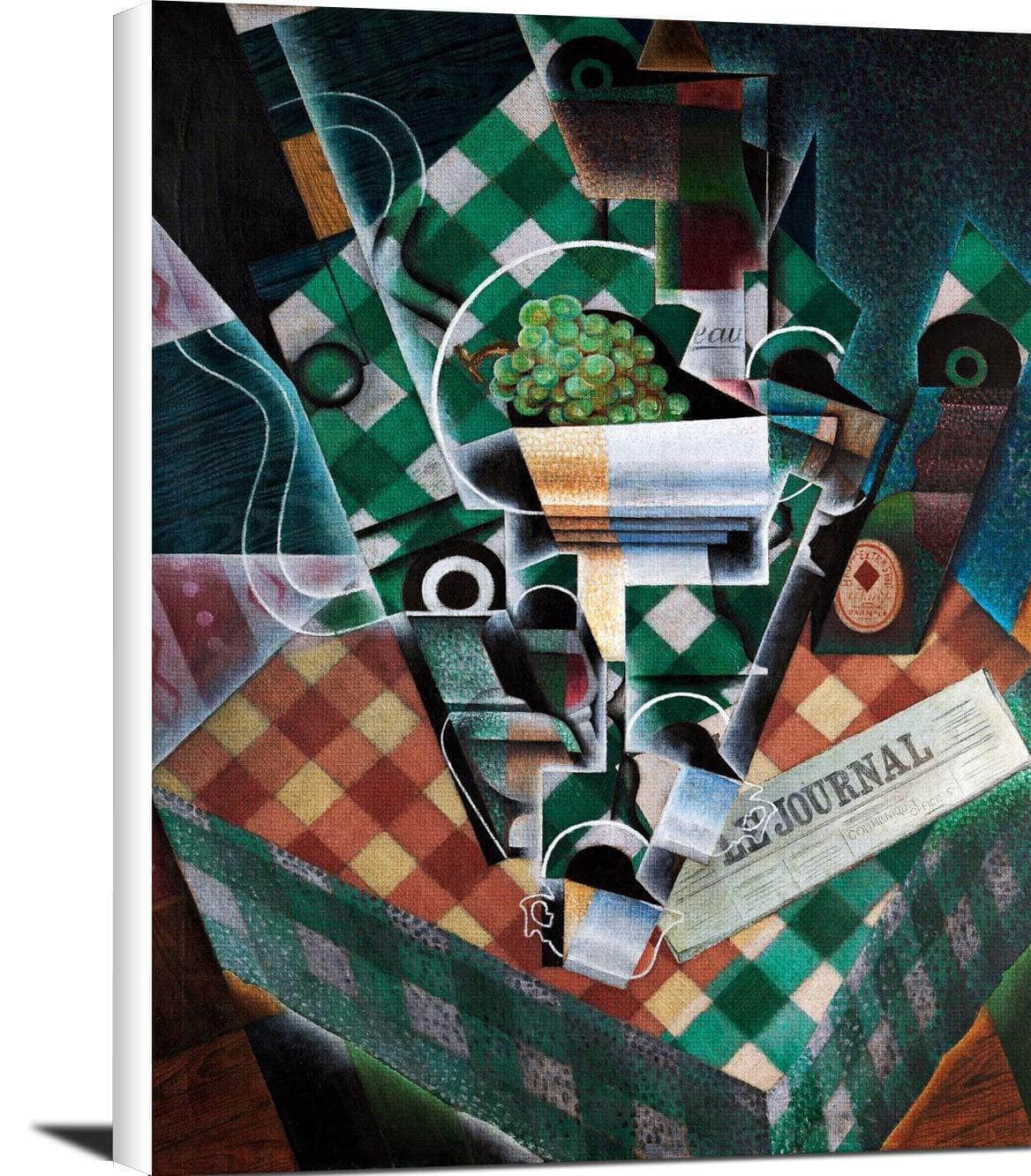 Still Life With Checkered Tablecloth Painting Juan Gris Canvas Art Fine Art Print