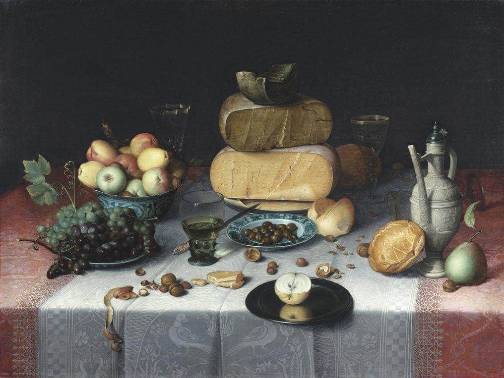 Still Life With Cheeses By Floris Claesz Van Dyck Fine Art Print