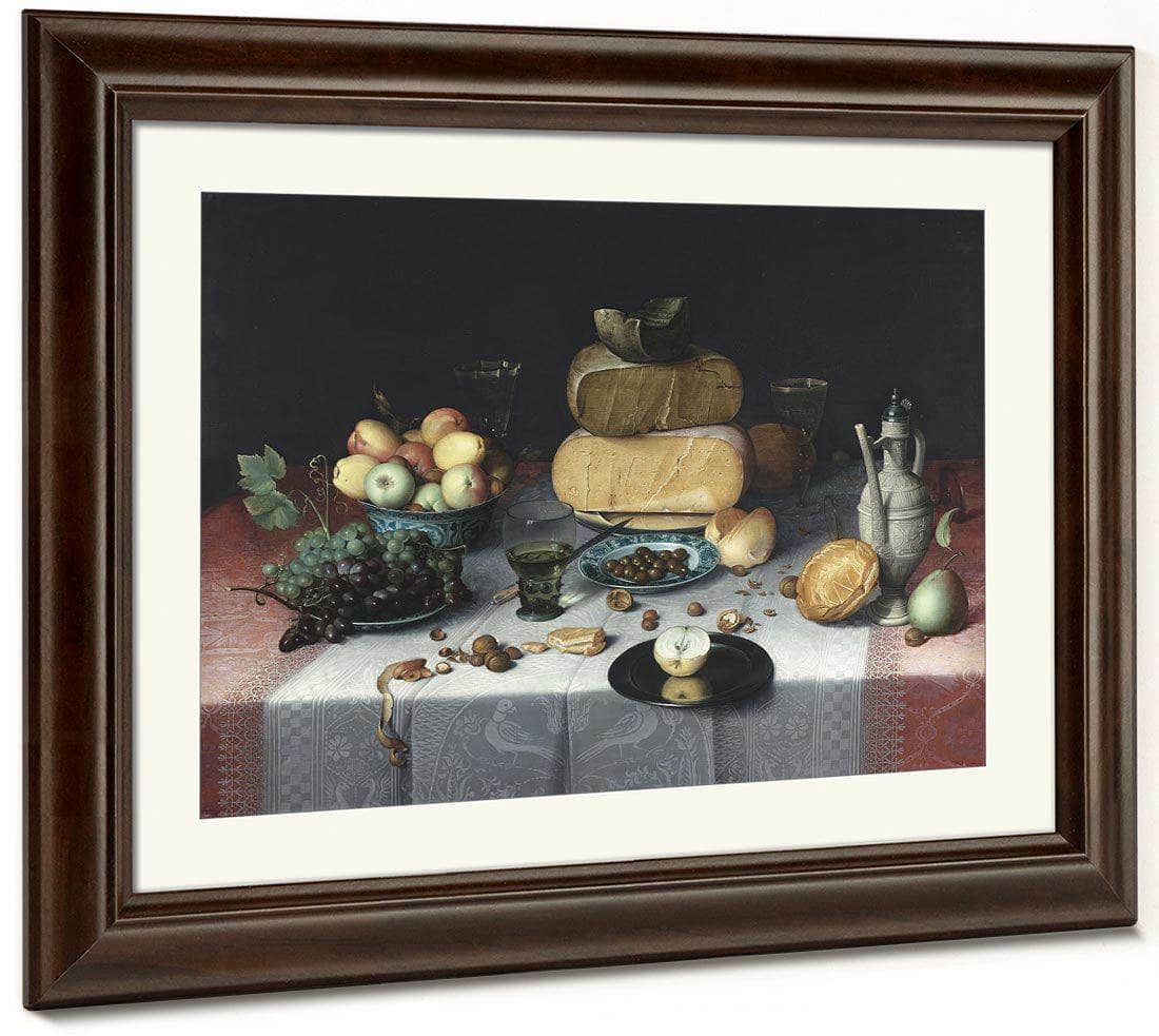 Still Life With Cheeses By Floris Claesz Van Dyck Fine Art Print