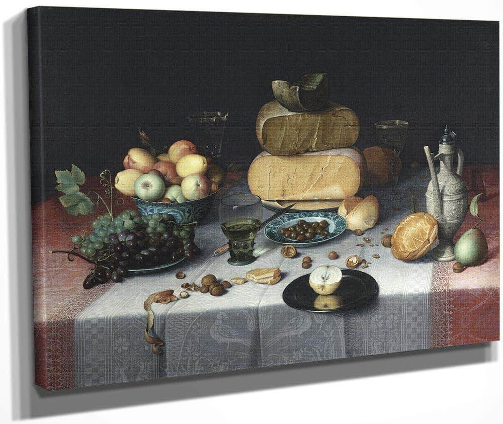 Still Life With Cheeses By Floris Claesz Van Dyck Fine Art Print