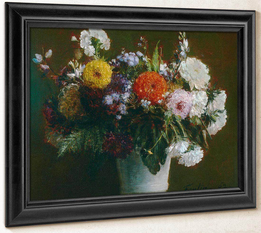 Still Life With Chrysanthemums By Henri Fantin Latour Fine Art Print