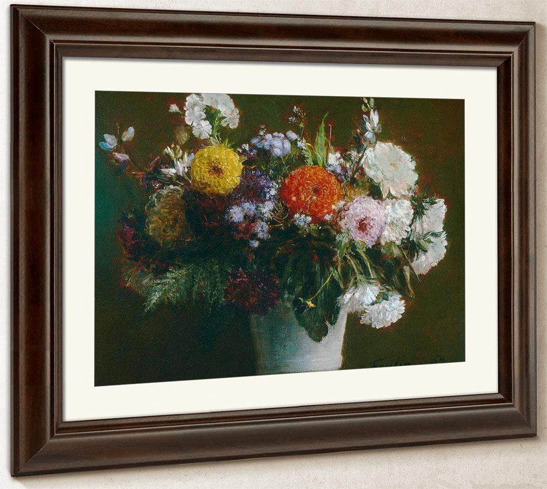 Still Life With Chrysanthemums By Henri Fantin Latour Fine Art Print