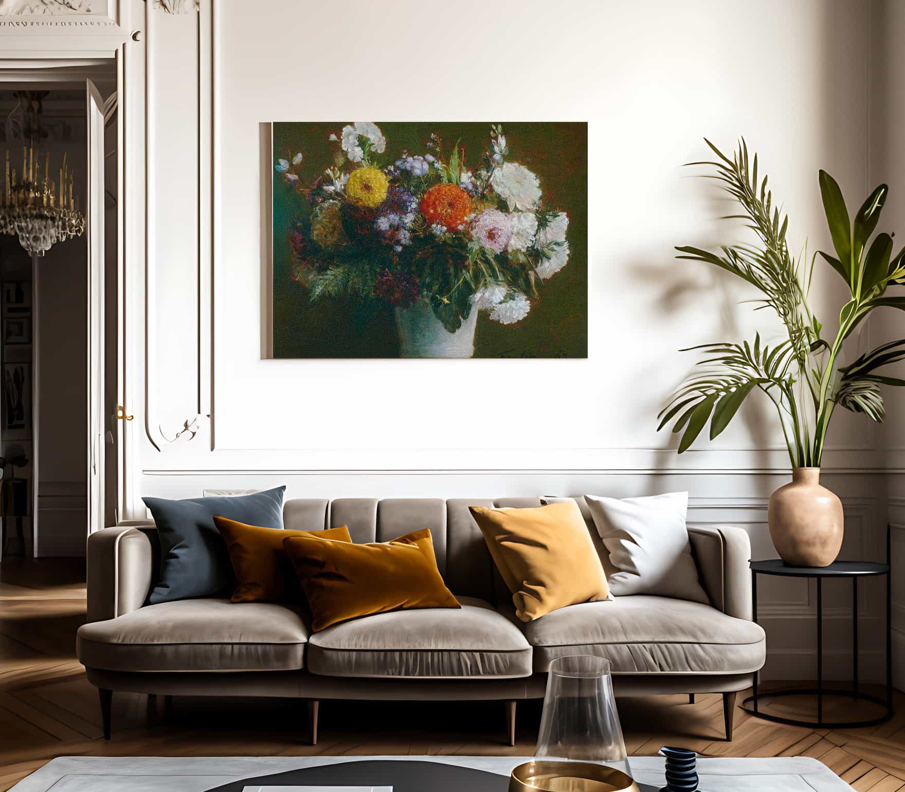 Still Life With Chrysanthemums By Henri Fantin Latour Fine Art Print