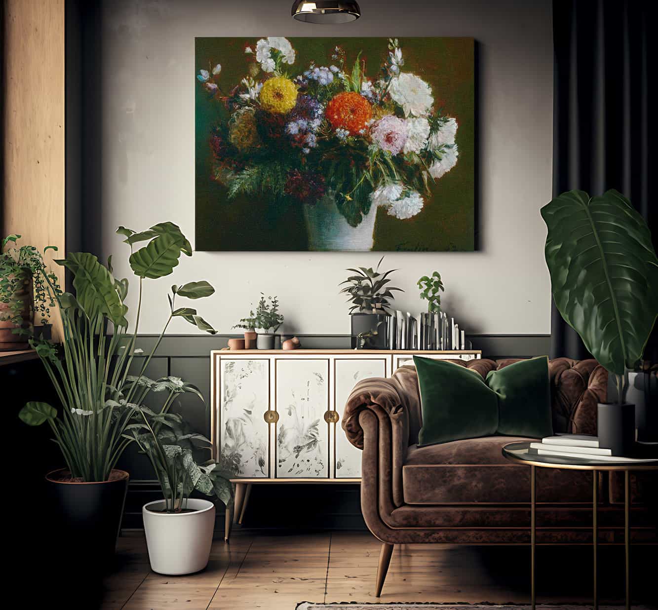 Still Life With Chrysanthemums By Henri Fantin Latour Fine Art Print