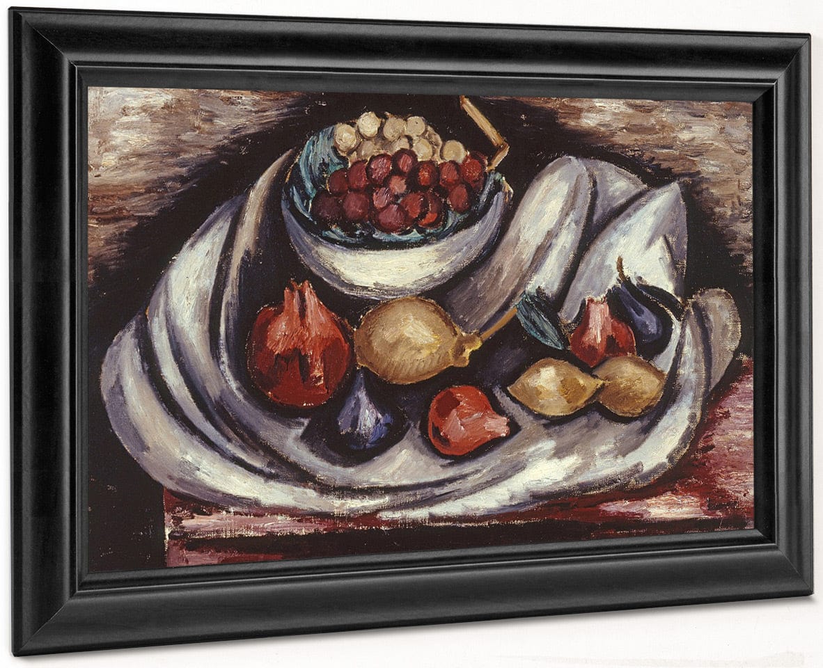 Still Life With Compote And Fruit By Marsden Hartley Fine Art Print