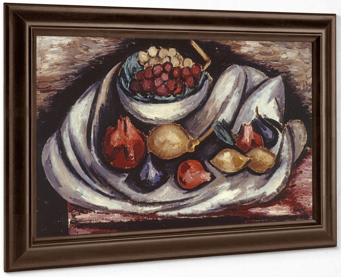 Still Life With Compote And Fruit By Marsden Hartley Fine Art Print