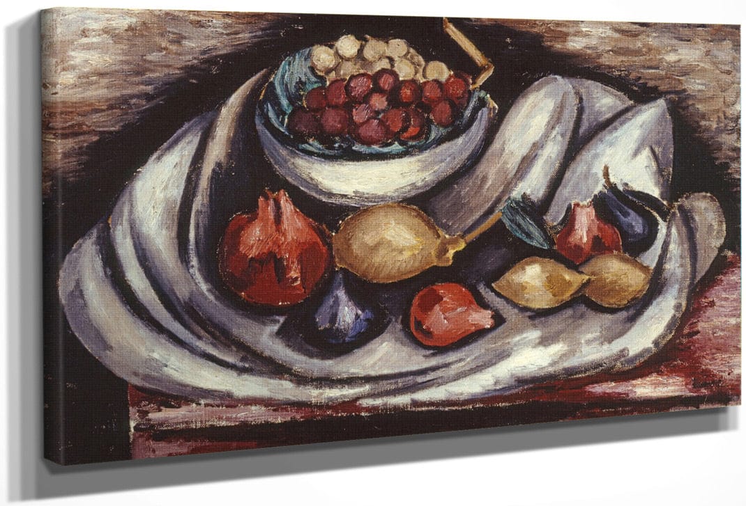 Still Life With Compote And Fruit By Marsden Hartley Fine Art Print