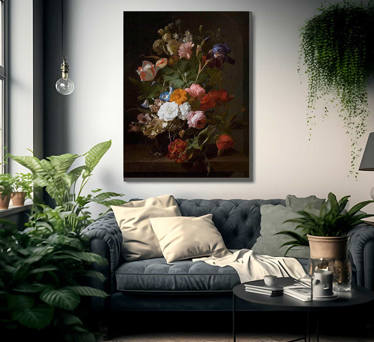 Still Life With Flowers And A Cricket 1700 By Rachel Ruysch Fine Art Print