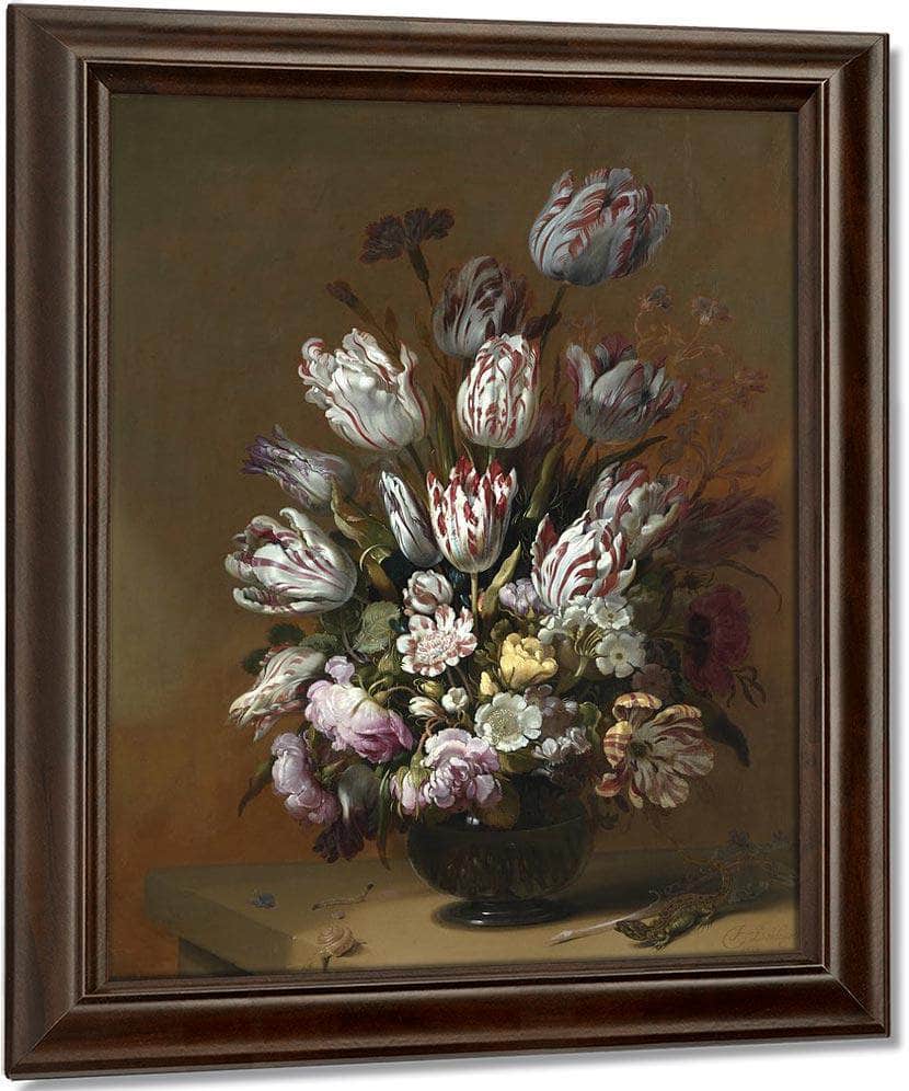 Still Life With Flowers By Hans Bollongier Fine Art Print