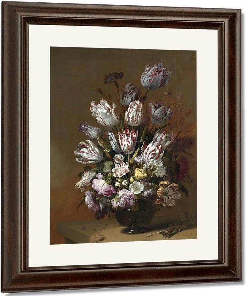 Still Life With Flowers By Hans Bollongier Fine Art Print