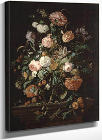 Still Life With Flowers In A Glass Bowl By Jan Davidsz De Heem Fine Art Print