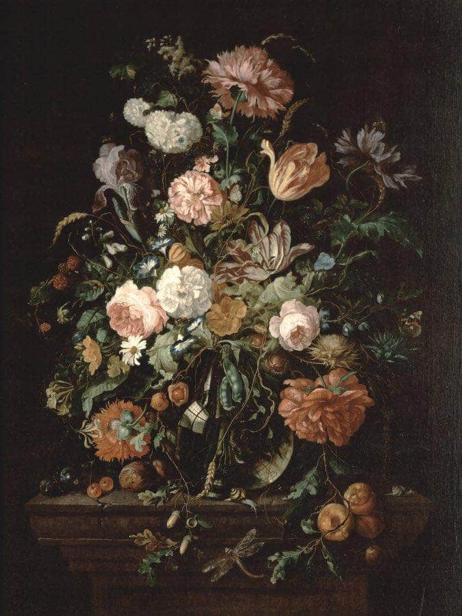 Still Life With Flowers In A Glass Bowl By Jan Davidsz De Heem Fine Art Print