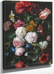 Still Life With Flowers In A Glass Vase By Jan Davidsz De Heem Fine Art Print