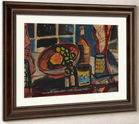 Still Life With Fruit And Bottle By Alfred Henry Maurer Fine Art Print