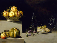 Still Life With Fruit And Glassware By Juan Van Der Hamen Y Leon Fine Art Print