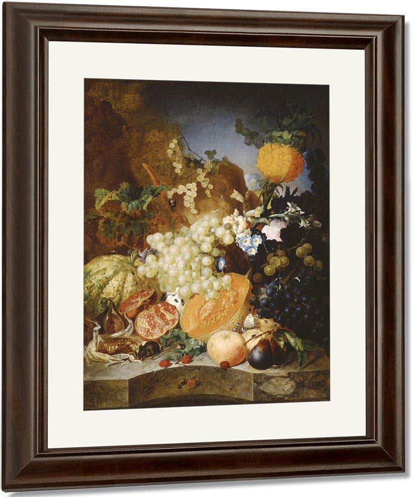 Still Life With Fruit By Jan Van Os Fine Art Print