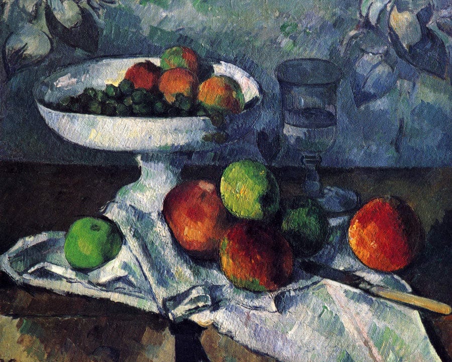 Still Life With Fruit Dish 1879 1880 46X55Cm Museum Of Modern Art By Paul Cezanne Fine Art Print