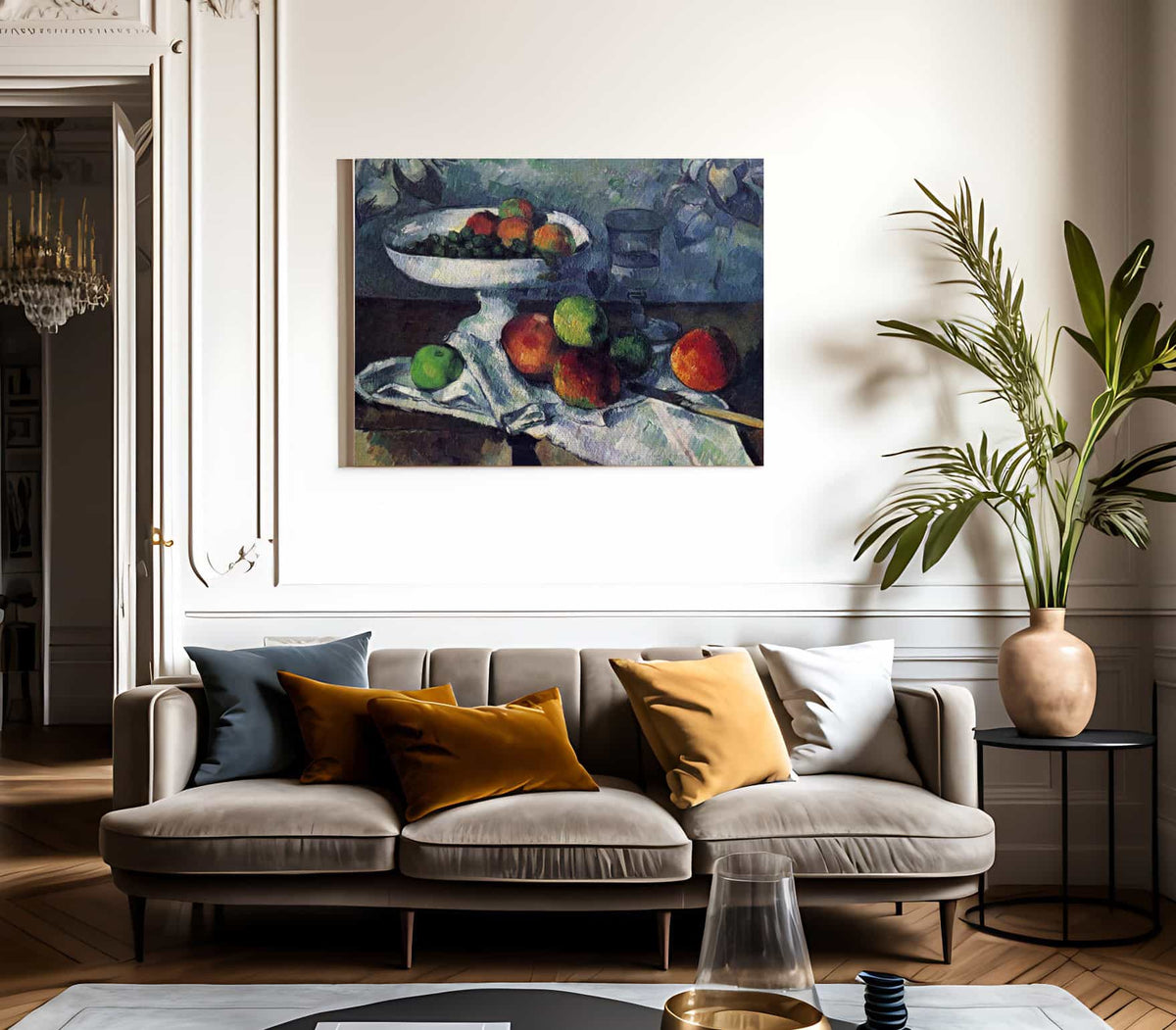 Still Life With Fruit Dish 1879 1880 46X55Cm Museum Of Modern Art By Paul Cezanne Fine Art Print