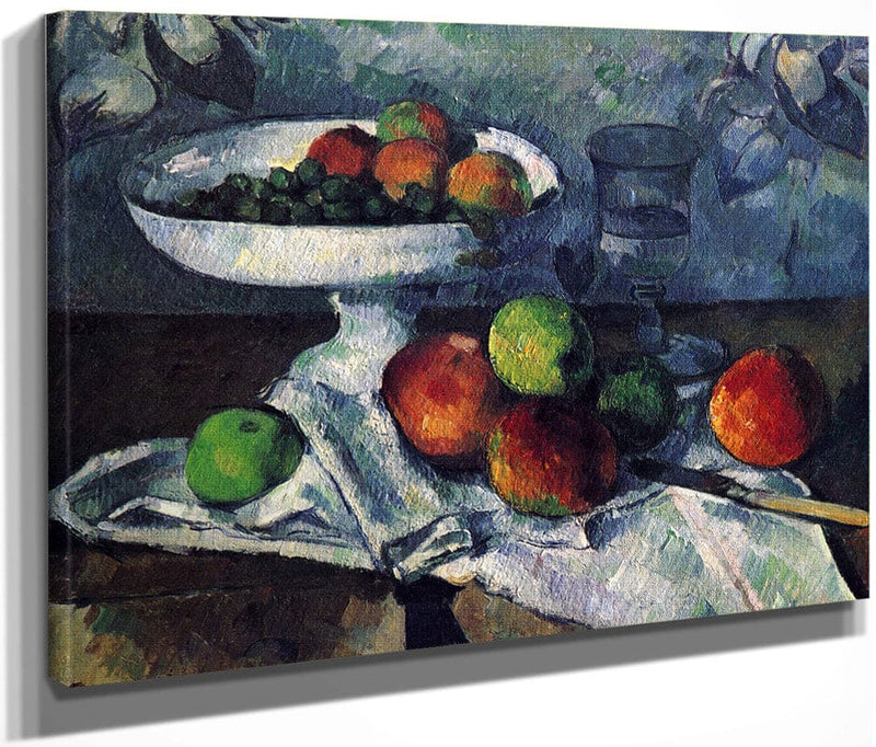 Still Life With Fruit Dish 1879 1880 46X55Cm Museum Of Modern Art By Paul Cezanne Fine Art Print