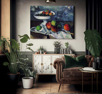 Still Life With Fruit Dish 1879 1880 46X55Cm Museum Of Modern Art By Paul Cezanne Fine Art Print