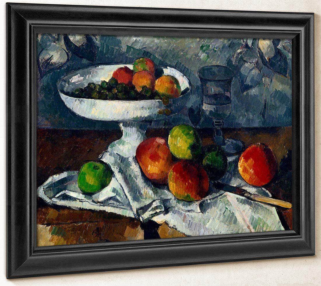 Still Life With Fruit Dish By Cezanne Paul Fine Art Print