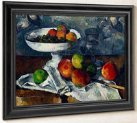 Still Life With Fruit Dish By Cezanne Paul Fine Art Print