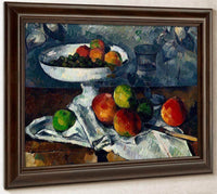 Still Life With Fruit Dish By Cezanne Paul Fine Art Print