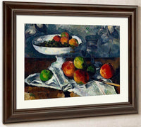 Still Life With Fruit Dish By Cezanne Paul Fine Art Print