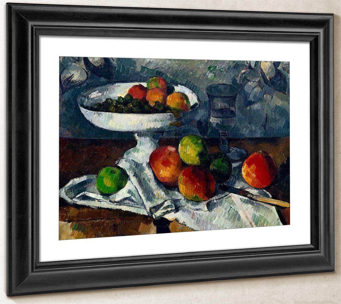 Still Life With Fruit Dish By Cezanne Paul Fine Art Print