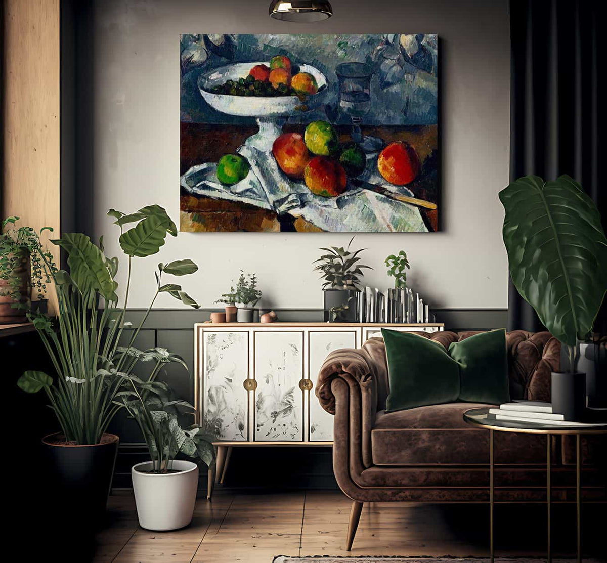 Still Life With Fruit Dish By Cezanne Paul Fine Art Print