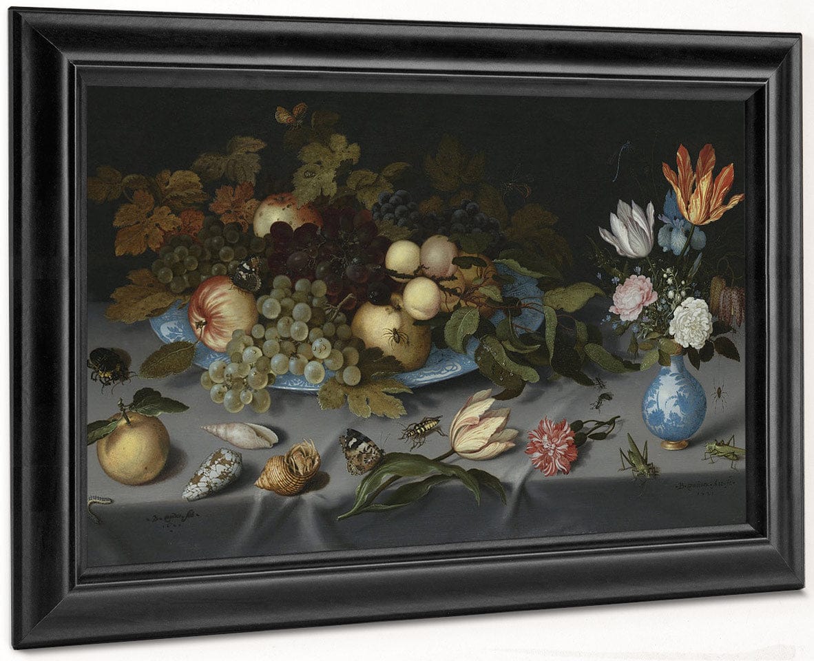 Still Life With Fruits And Flowers By Balthasar Van Der Ast Fine Art Print