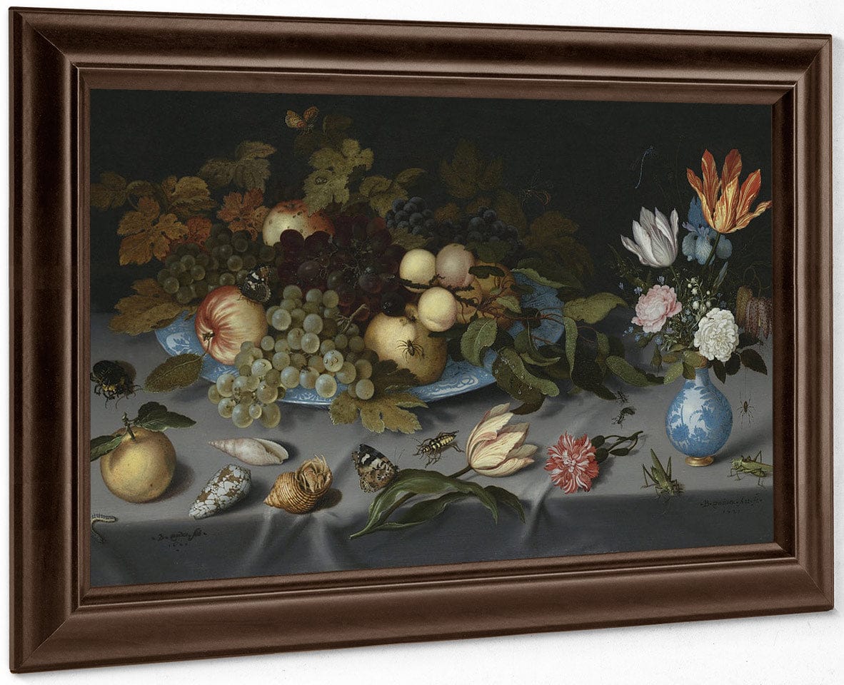 Still Life With Fruits And Flowers By Balthasar Van Der Ast Fine Art Print