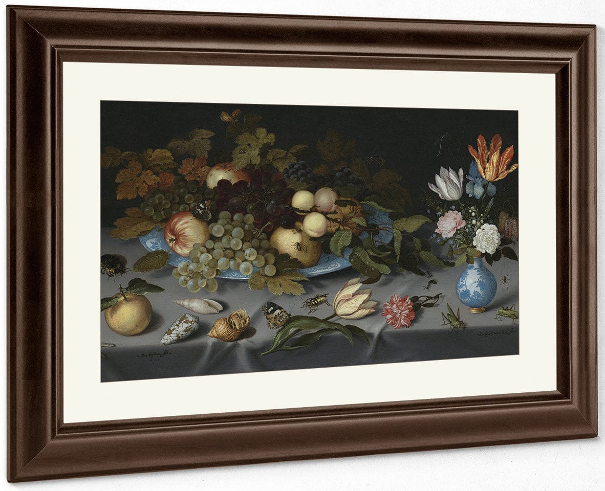 Still Life With Fruits And Flowers By Balthasar Van Der Ast Fine Art Print