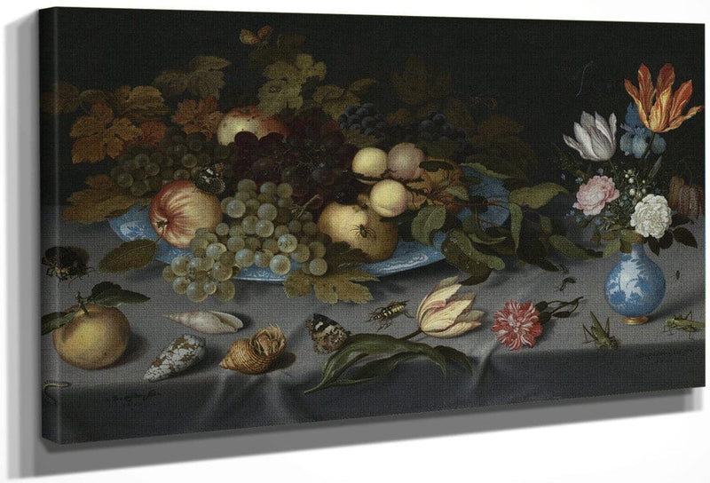 Still Life With Fruits And Flowers By Balthasar Van Der Ast Fine Art Print