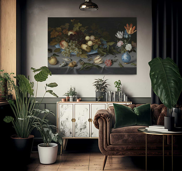 Still Life With Fruits And Flowers By Balthasar Van Der Ast Fine Art Print