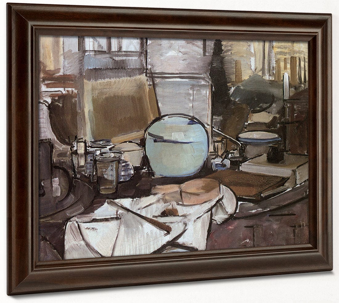 Still Life With Ginger Jar1 1912 Oil On Canvas 655X750Mm Haags Gemeentenmuseum By Piet Mondrian Fine Art Print