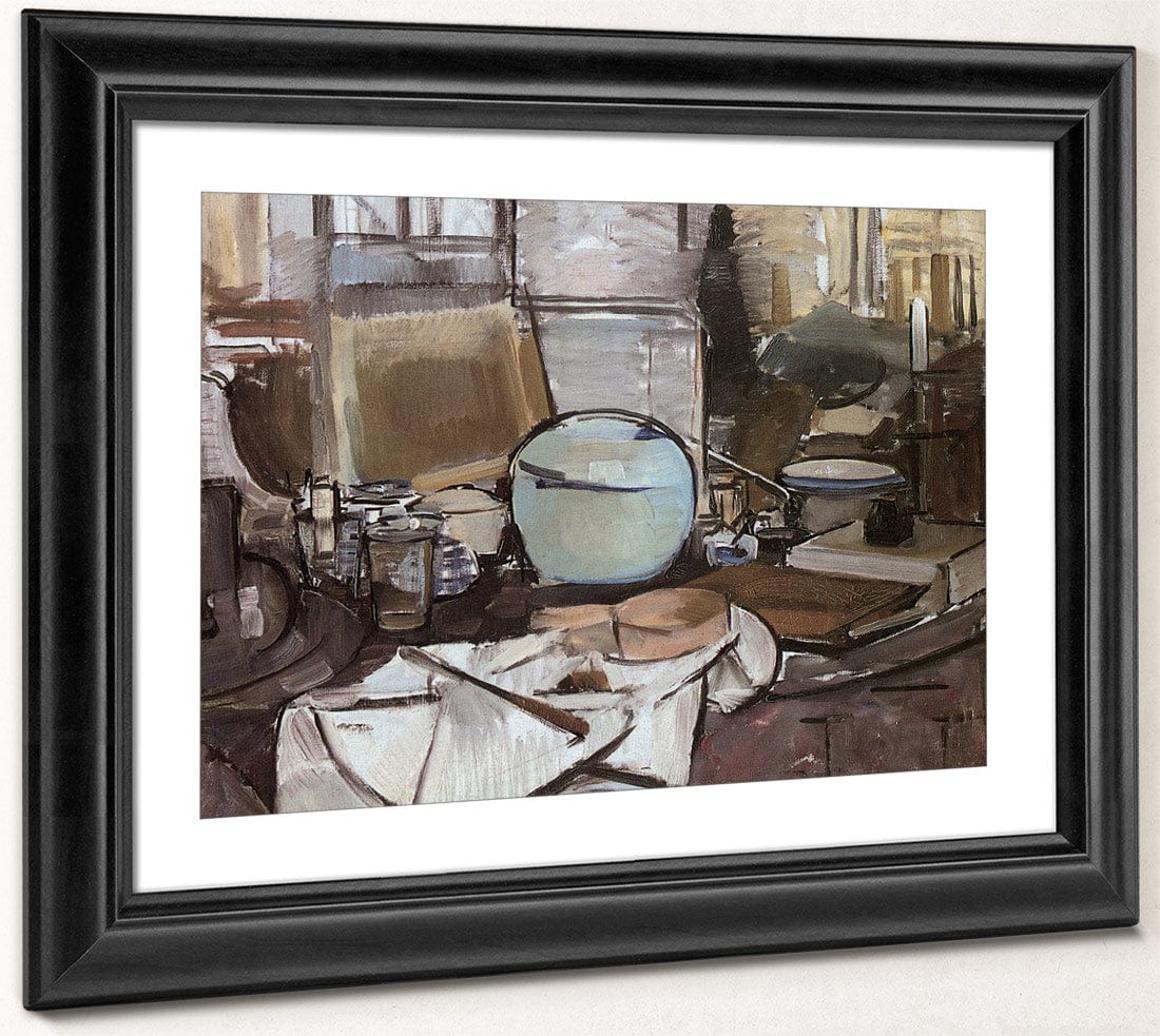 Still Life With Ginger Jar1 1912 Oil On Canvas 655X750Mm Haags Gemeentenmuseum By Piet Mondrian Fine Art Print