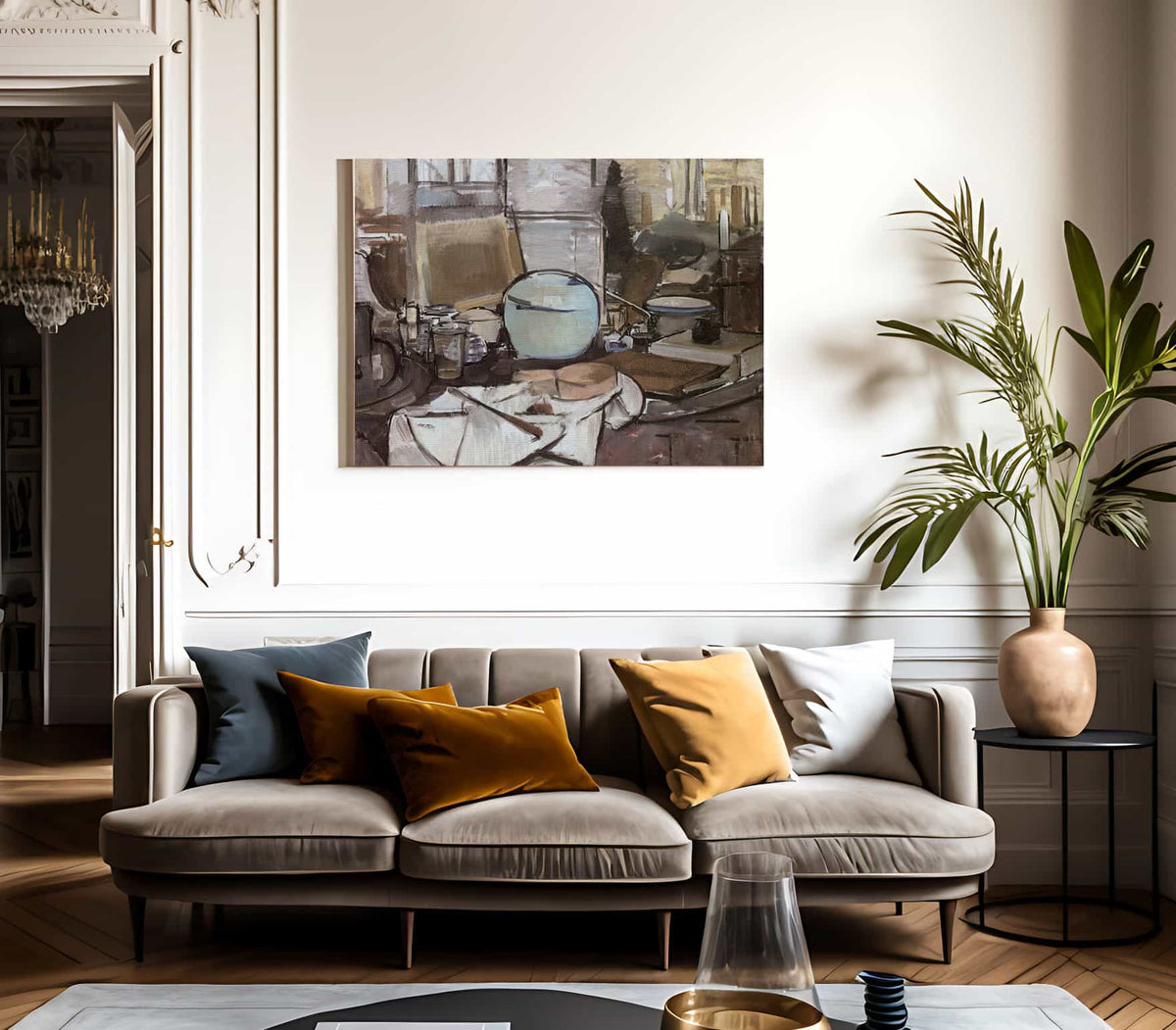 Still Life With Ginger Jar1 1912 Oil On Canvas 655X750Mm Haags Gemeentenmuseum By Piet Mondrian Fine Art Print