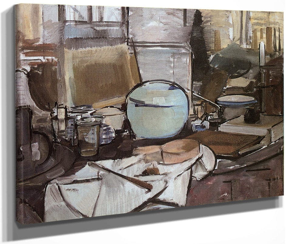 Still Life With Ginger Jar1 1912 Oil On Canvas 655X750Mm Haags Gemeentenmuseum By Piet Mondrian Fine Art Print