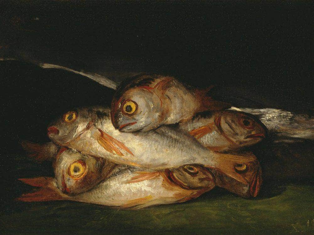 Still Life With Golden Bream By Francisco De Goya Fine Art Print