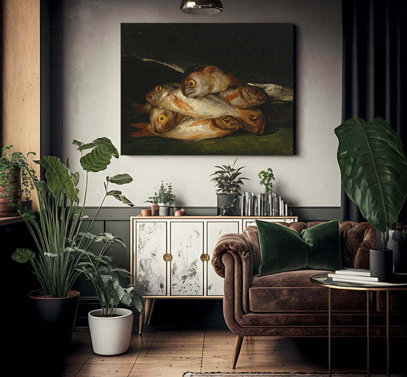 Still Life With Golden Bream By Francisco De Goya Fine Art Print