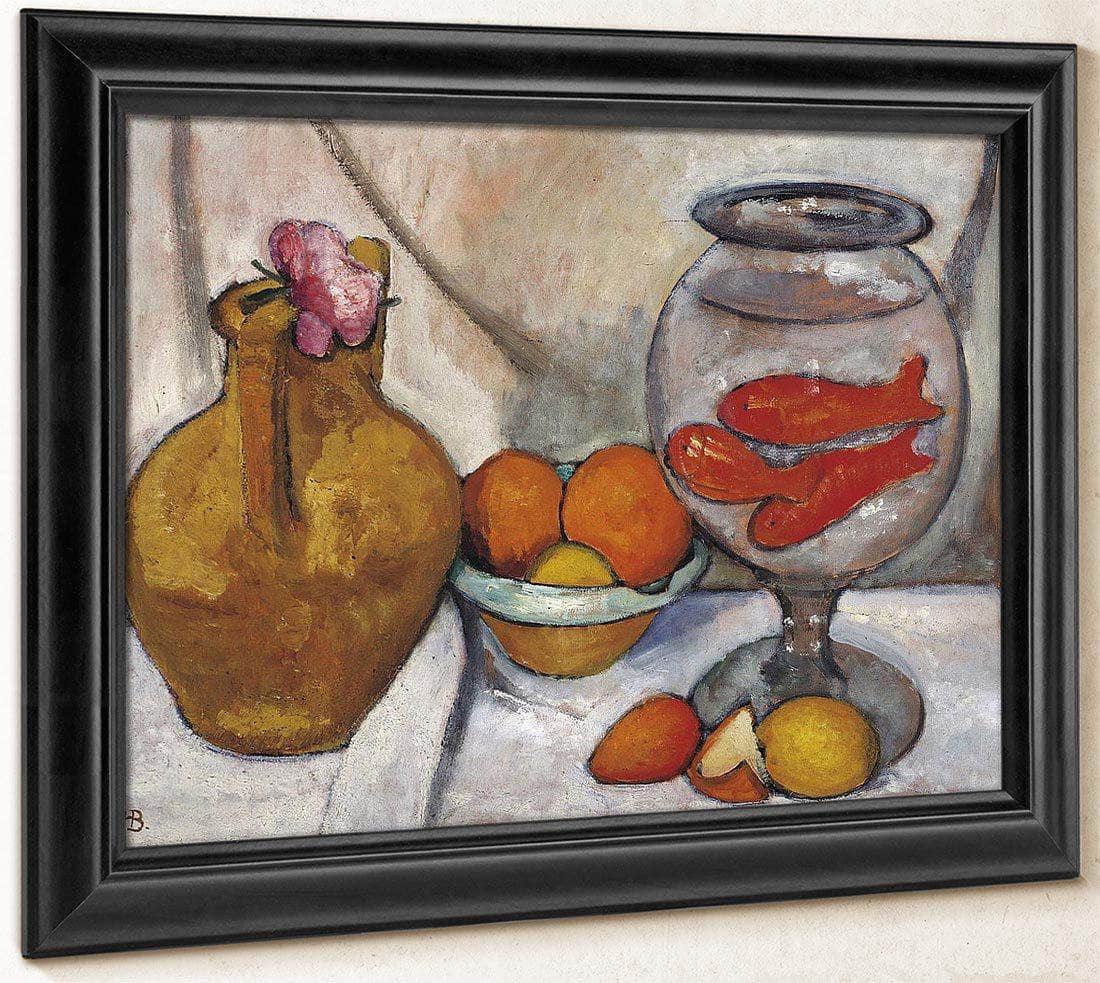 Still Life With Goldfish Bowl By Paula Modersohn Becker Fine Art Print