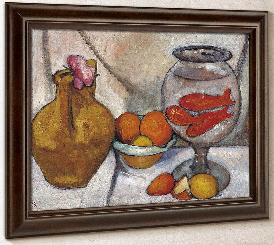 Still Life With Goldfish Bowl By Paula Modersohn Becker Fine Art Print