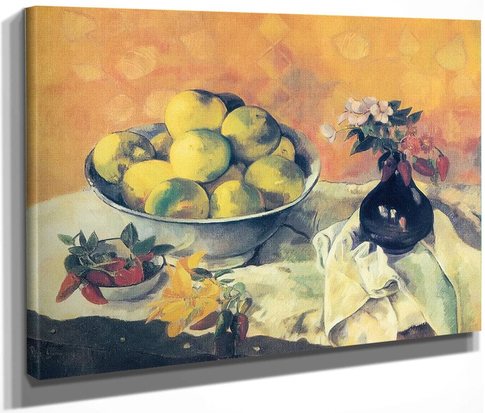 Still Life With Grapefruits By Paul Gauguin Fine Art Print
