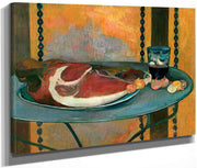 Still Life With Ham By Paul Gauguin Fine Art Print